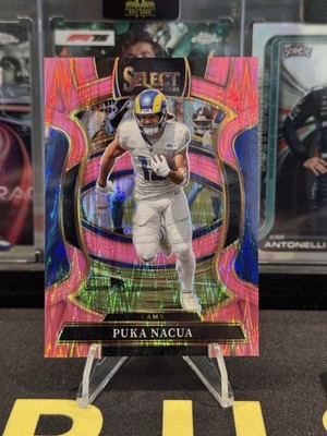 2025 Panini Select Puka Nacua Pink Shock Prizm #21 Concourse LA