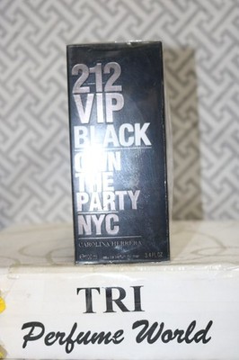 212 VIP BLACK OWN THE PARTY NYC Carolina Herrera Eau de Parfum Men Spray 3.4 oz.