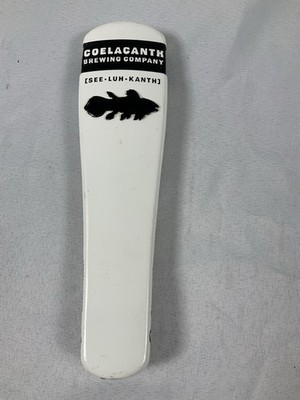 Scarce Coelacanth Brewing Company Fish Logo Beer Tap Handle Passion Fruit Gose