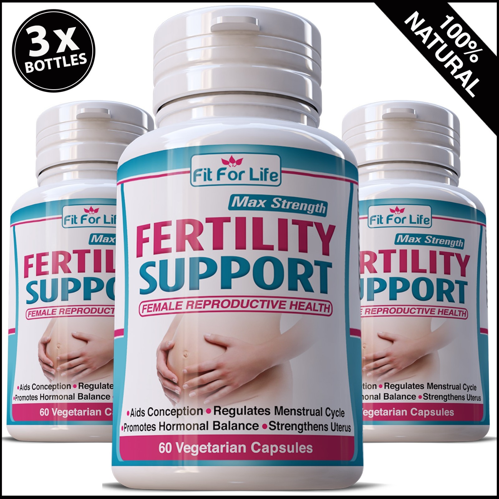 NATURAL INCREASE FEMALE FERTILITY SUPPORT OVULATION CONCEPTION PILLS CAPSULES