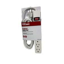 NIB Hyper Tough Indoor 6-Outlet Power Strip with 8ft Cord, 15A ,125V White