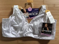 Vintage Curvation Back Smoother Wireless Bra 5304258 White 44C