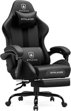 Gaming Chair with Foot Rest Pocket Spring Cushion, Ergonomic High Back Compute