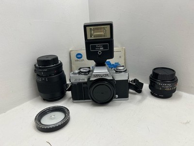 Minolta XG-M Film Camera Hoya Lens Vivitar 215 Flash (D51117496)