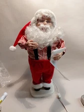 Santa's Best 24" Animated Santa With Naughty/Nice List. Works!