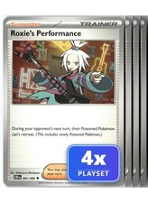 PLAYSET OF 4 ROXIE'S PERFORMANCE 081/086 UNCOMMON CHAOS RISING POKEMON NEAR MINT