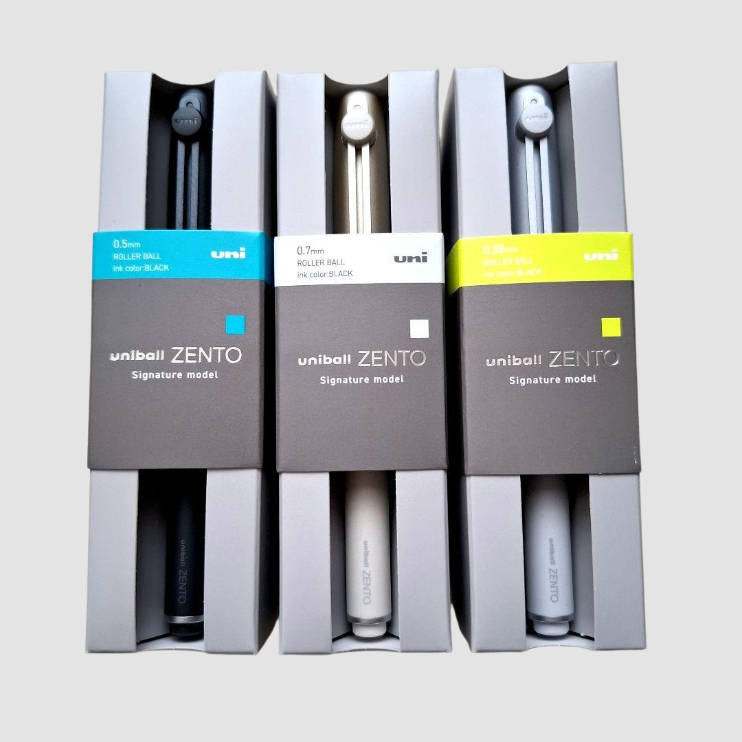 Mitsubishi Uni-ball ZENTO Signature Model Gel Pen Set of 3 Premium