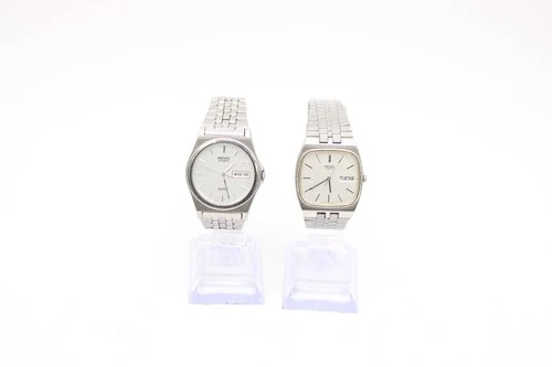 F x 2 Seiko Quartz Gents Wristwatches Inc 7N43-8001, 7813-5009. Working