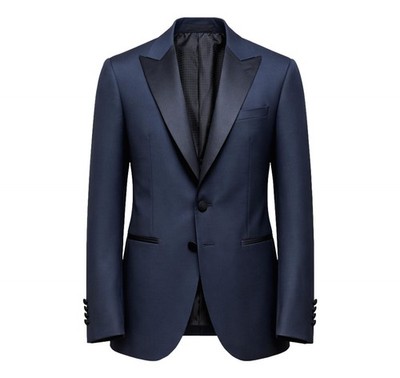 Roy Robson Men's Smoking Jacket Blue Slim Fit Stretch 5038