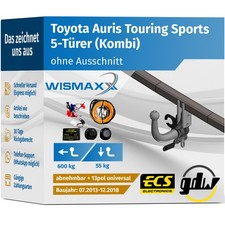 ANHÄNGERKUPPLUNG für Toyota Auris Kombi 13-18 abnehmbar GDW +13pol E-Satz ABE