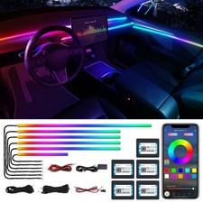 Dreamcolor Acrylic Interior Car LED Strip Light with Wireless APP, RGB 6 in 1 wi