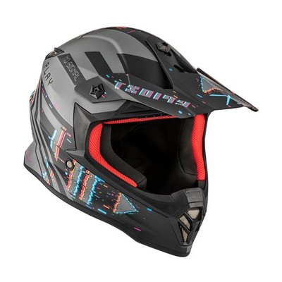 CKX Youth Matte Gray/Black/Red/Blue TX019Y Error Helmet - 520133#