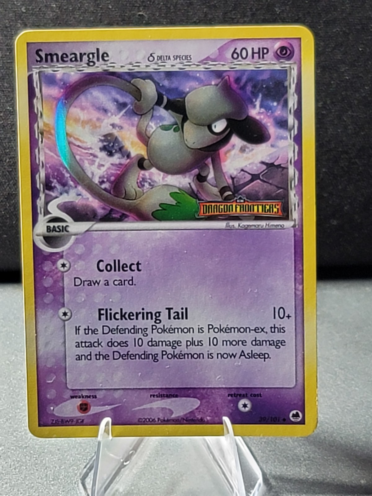 Pokemon Card Smeargle (Delta Species) 39/101 Dragon Frontiers Reverse Holo, LP