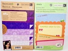 K Company Scrapbook Paper Journal Pad Lot of 2 Lilac Citronella 69 Pieces