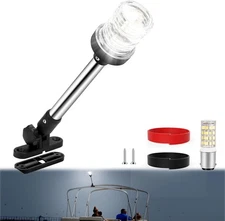 12 In Bimini Top Anchor Light Stern Light, LED Pontoon Navigation Lights