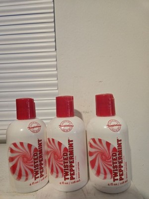 BATH & BODY WORKS  TEMPTATIONS TWISTED PEPPERMINT BODY LOTION 4 OZ X3