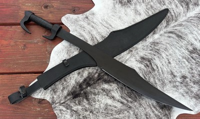 34  Spartan Sword Heavy Duty 26  Blade Genuine Leather Sheath Heavy Thick Real