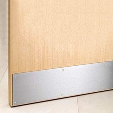 430 grade 0.9mm Brushed Stainless Steel Door Kick Plate - Various sizes