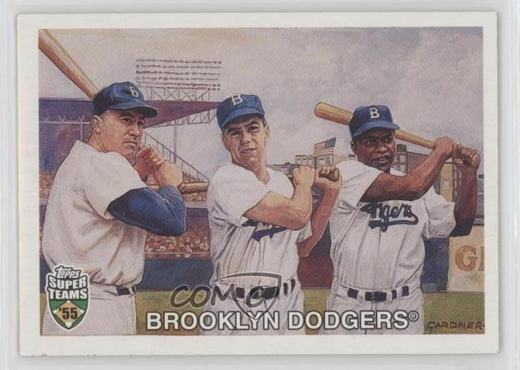 2002 Topps Super Teams Pee Wee Reese Jackie Robinson Duke Snider #28 HOF 0o6v