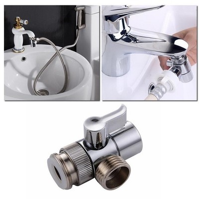 3 Way Sink Tap Mixer Faucet Diverter Valve For Bathroom Sprayer` Bidet X0I6 Y7W3
