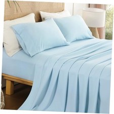Kids Sheets Size Soft Breathable Microfiber Bed Sheets Blue Twin Sky Blue