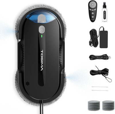 Tosima X1 Window Cleaning Robot, 6400Pa Intelligent Variable Suction, Dual Auto-