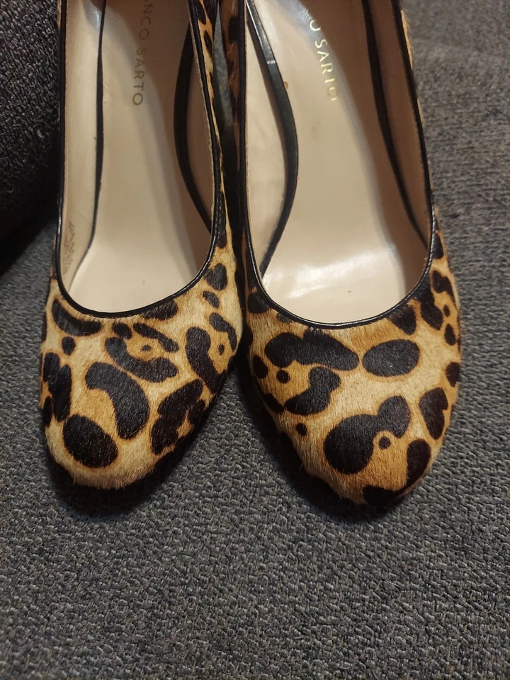 Franco Sarto Designer Helio 2 Leopard Print Wedge -size 8.5M Dress Party Shoes  - Image 2 of 4