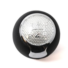 DCC065Q POMME RÜCKENKNOPF Für ALFA ROMEO MITO Schaltknauf 5-Gang Schwarz/Silber