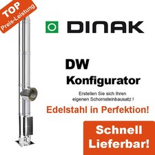 Edelstahl Schornstein Bausatz Wand Boden Montage Kamin aussen Schlot Dämmung