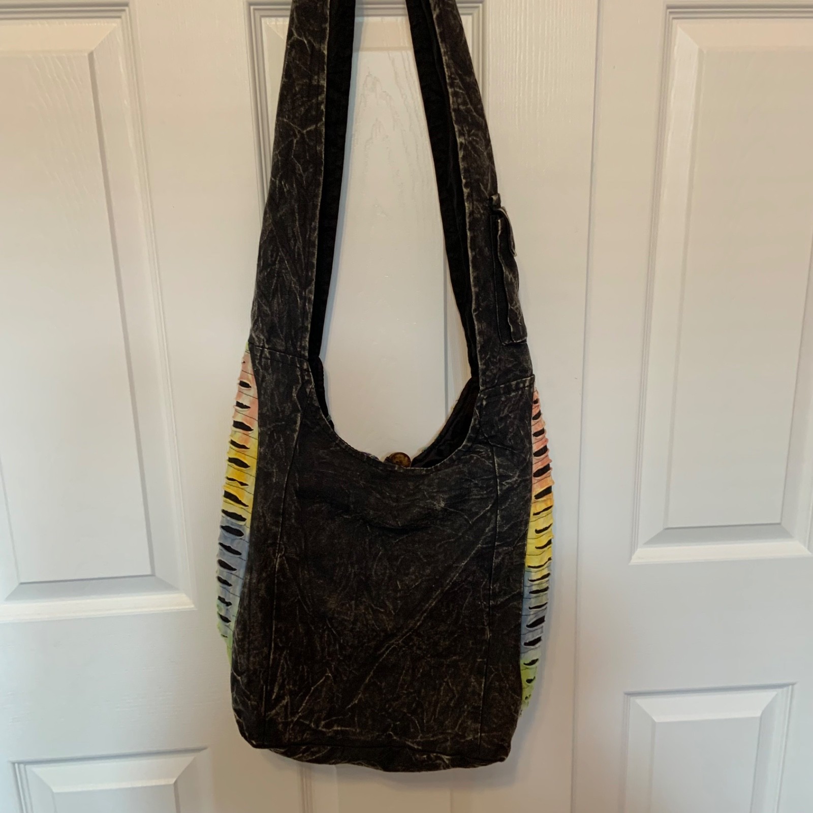 Handmade Multicolored Patchwork Hobo Crossbody Y2… - image 8