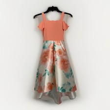 Xtraordinary GIRLS FLORAL PARTY/FORMAL OCCASION DRESS CORAL/PEACH SIZE 8