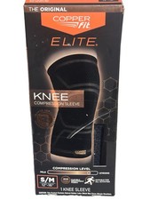 2x Copper Fit Elite Knee Compression Sleeve Brand New S/M 12"-16"