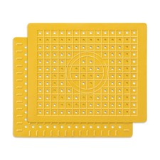 Kitchen Sink Mat, 12" x 10" Rectangular Sink Protector Pad, Fast-Draining Gri...