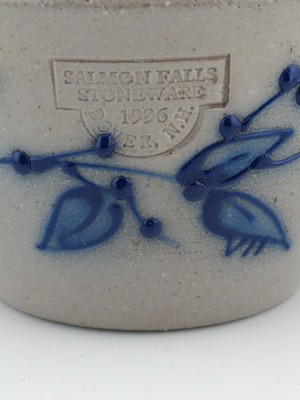 Salmon Falls Bowl Blueberry Vines Salt Glaze Stoneware Vintage