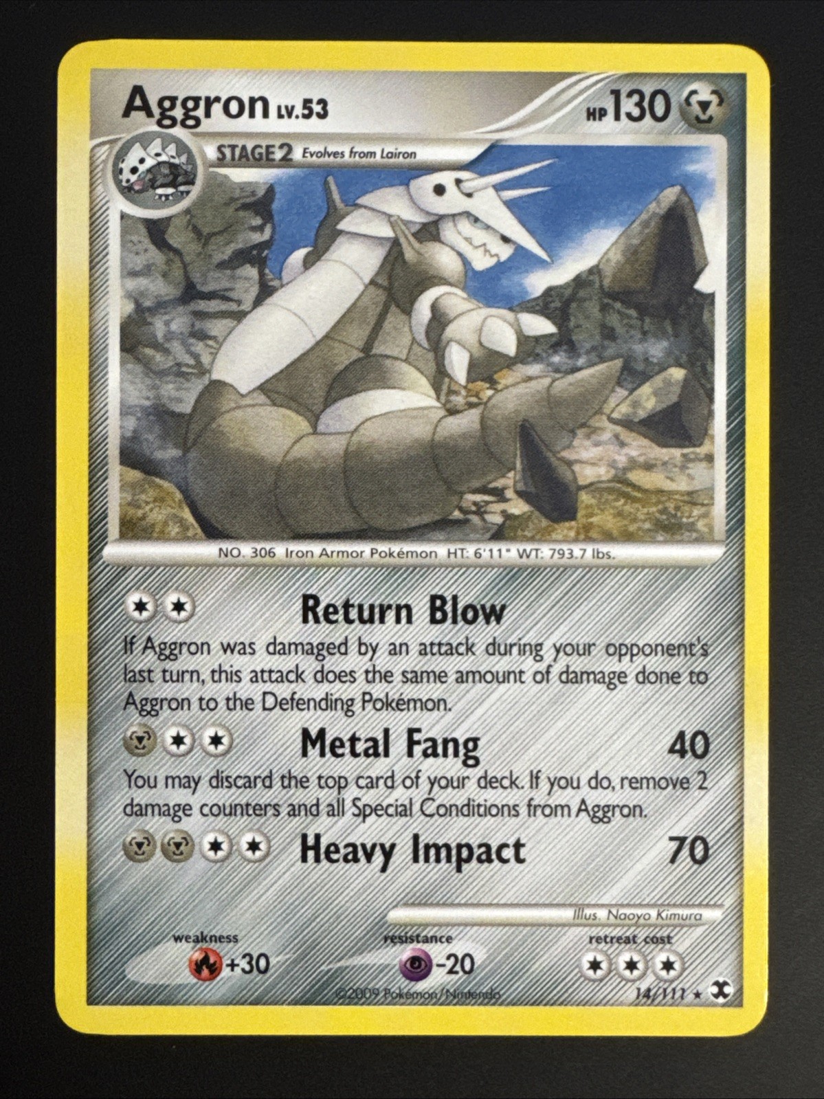 Aggron 14/111 Rare Rising Rivals Pokemon TCG NM