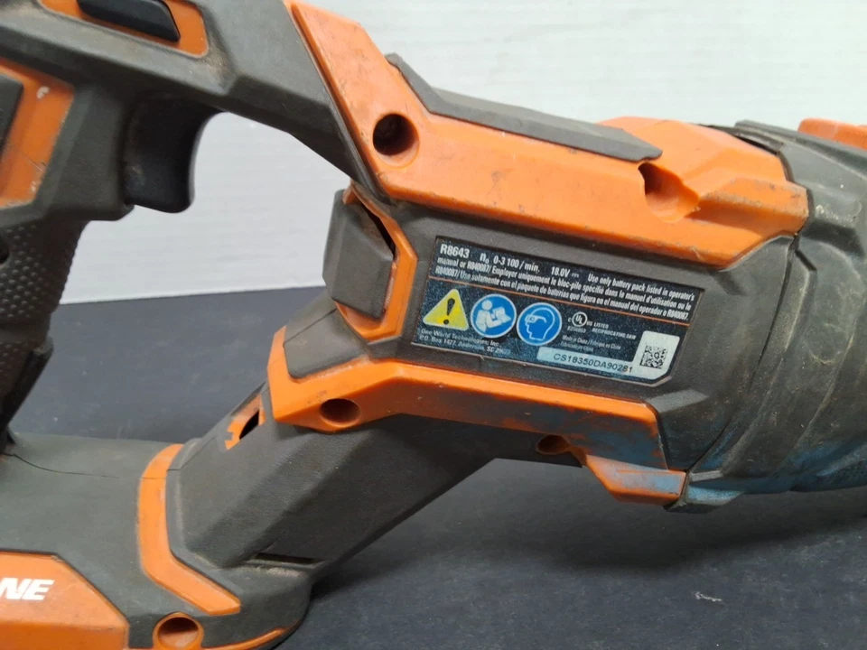 Sierra recíproca sin escobillas Ridgid R8643 18V octano herramienta desnuda - USADA Foto 4 de 4