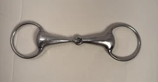 5 1/4" Hollow Eggbutt Snaffle Stainless Steel 1" thick mouth piece
