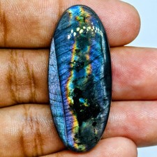 49 Cts Natural Labradorite Cabochon Gemstone For Jewelry 44x19.6x6.4 MM