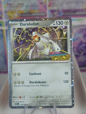 Duraludon 129/191 Surging Sparks Stamp Promo Cosmo Foil Pokémon TCG NM Near Mint