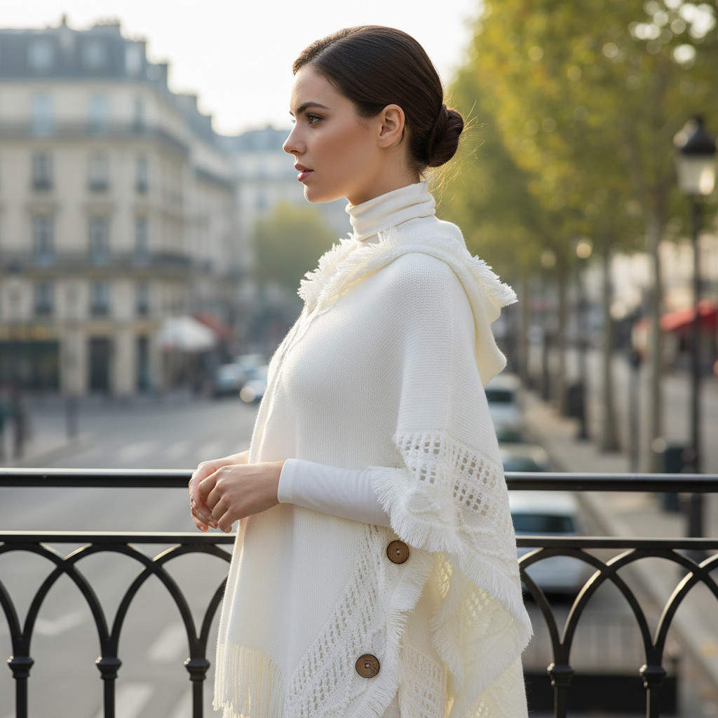 Soft Wearable Blanket Poncho–Warm Cape Scarf for Women,  Fall & Winter Essential thumbnail 5