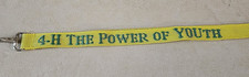 4H Club THE POWER OF YOU Yellow w/ Green Embroidered Lettering Lanyard