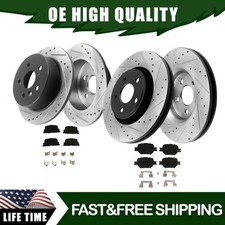 275mm Front And Rear Drilled Disc Rotor Brake Pad For 2008 2005-2010 Scion Tc