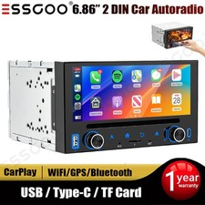 6.86" 2DIN CD DVD Player Apple CarPlay Android Auto Head Unit USB Bluetooth RDS