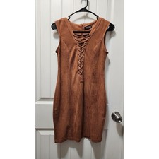 Fashion Nova Look Into Your Heart Sexy Dress Women's Size M Brown