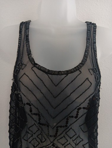 Top retro Y2K Whimsigoth malla transparente para mujer cuentas medianas hadas festival años 90 - Imagen 4 de 9
