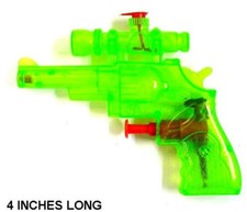 12 WATER SQUIRT PISTOL W SCOPE 4 INCH GUNS toy gun squirting pistols novelty NEW