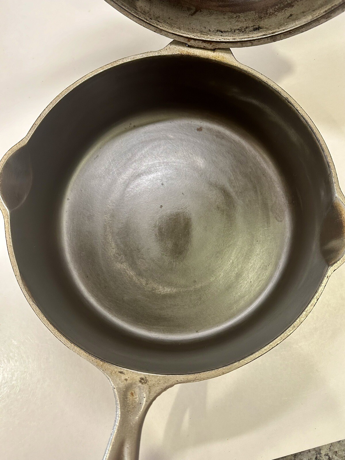 Wagner Ware 1402 Hinged Cast Iron Double Chicken Fryer Skillet eBay