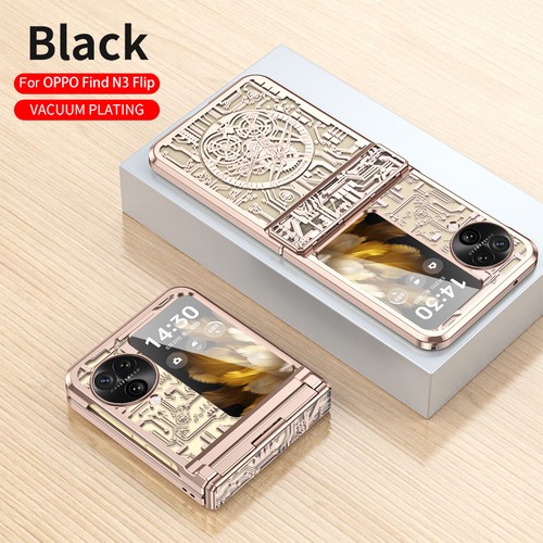 For OPPO Find N3 Flip, Luxury New Style Clear Plating Hybrid Hard PC Case Cover - Picture 10 of 16