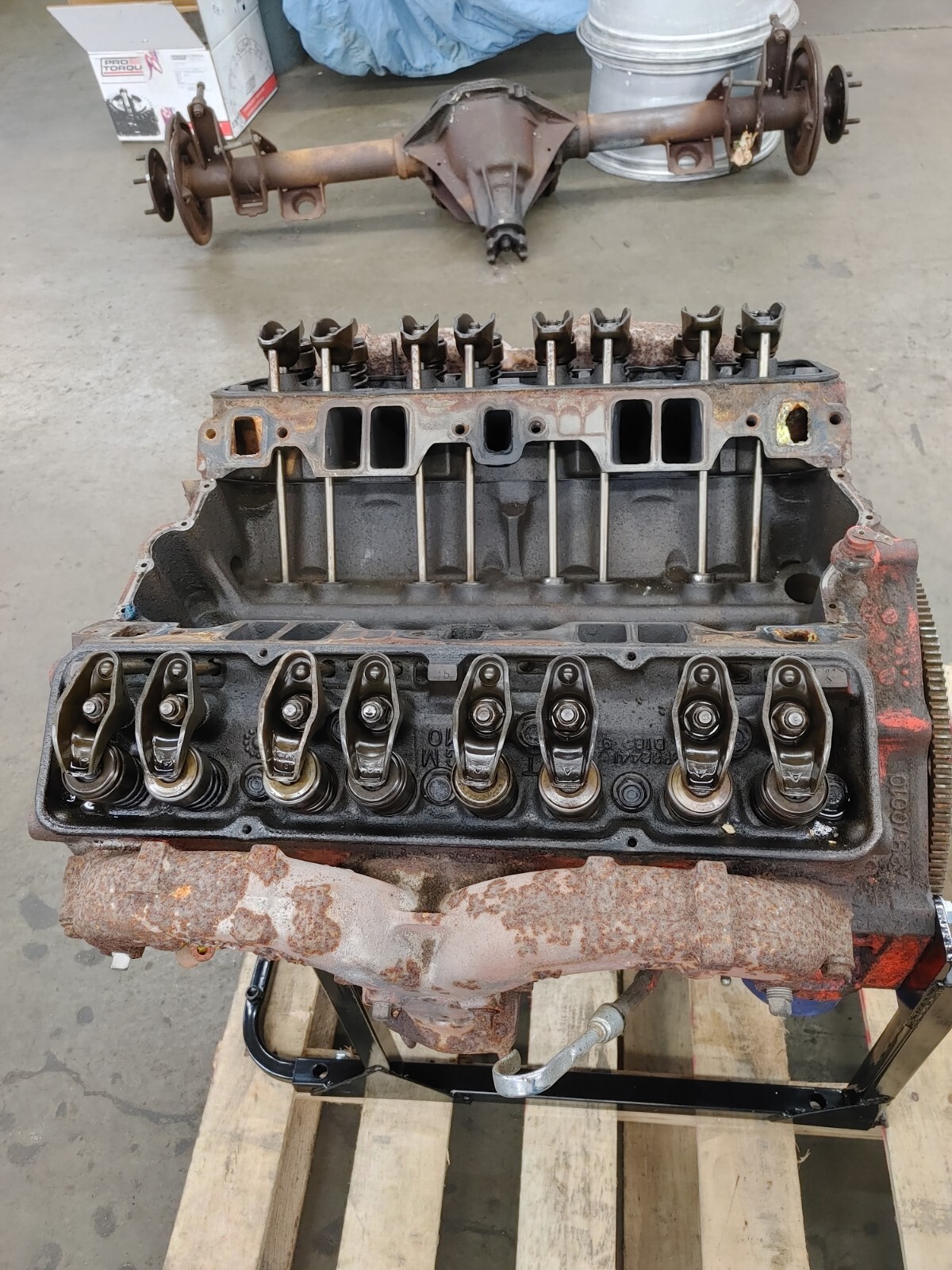 196972 SBC Small Block Chevy 350 Long Block 3970010 J251 Heads