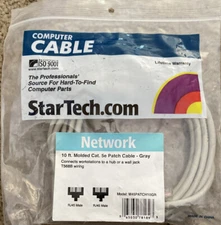 StarTech 10ft Gray Molded Cat5e UTP Patch Cable - Category 5e New